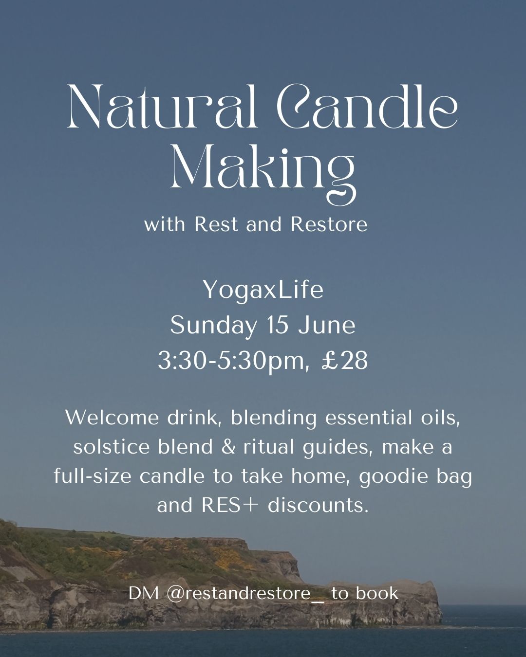 Natural Candle Making Workshop & refreshment 15 June or 26 October - Yoga X Life
