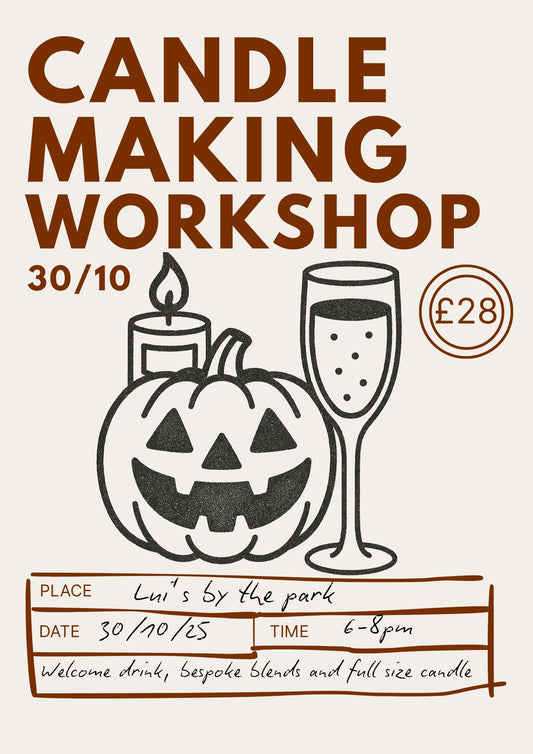 Autumn Candle Making & Drinks  - Luis by the park, Tynemouth